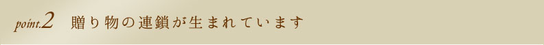 point2 贈り物の連鎖が生まれています
